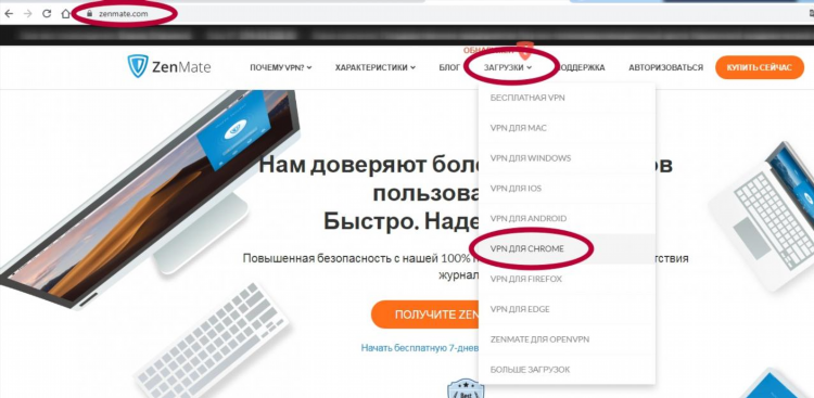 Магазин хром vpn