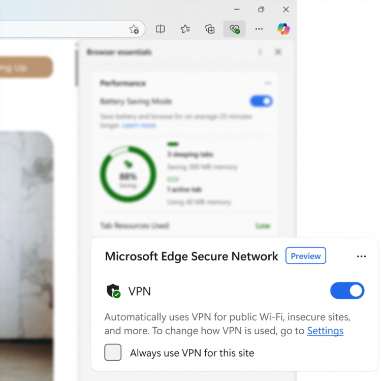 Впн майкрософт edge